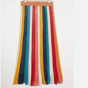 Anthropologie Colorful Striped Maxi Skirt